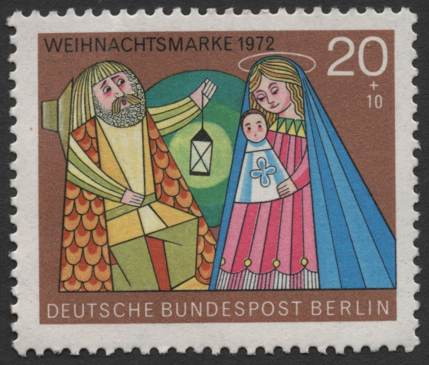 SCG1945 - Germany (Berlin) 1972 Christmas Stamp – Holy Family Illustration