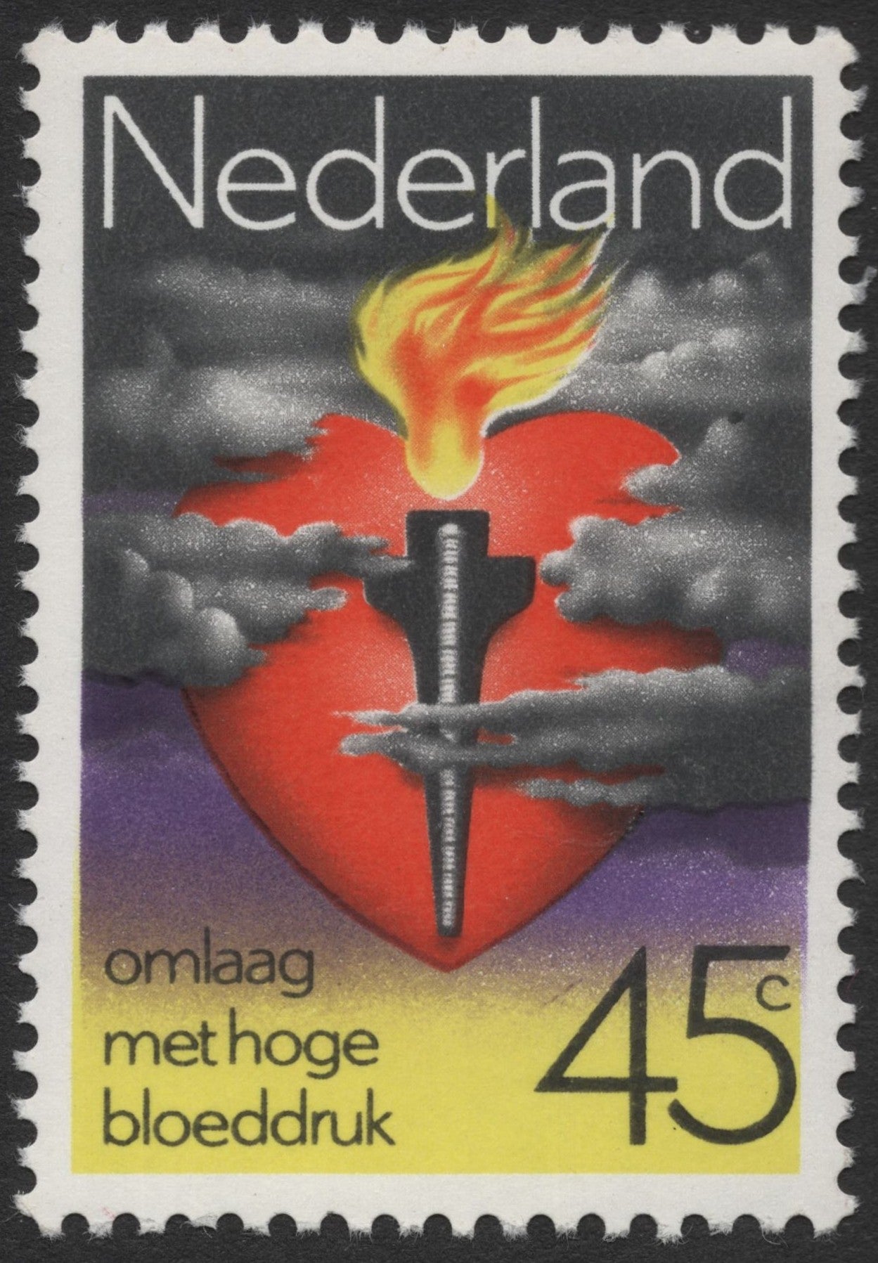 SCG1956 - Netherlands 1980 “Lower High Blood Pressure” Stamp