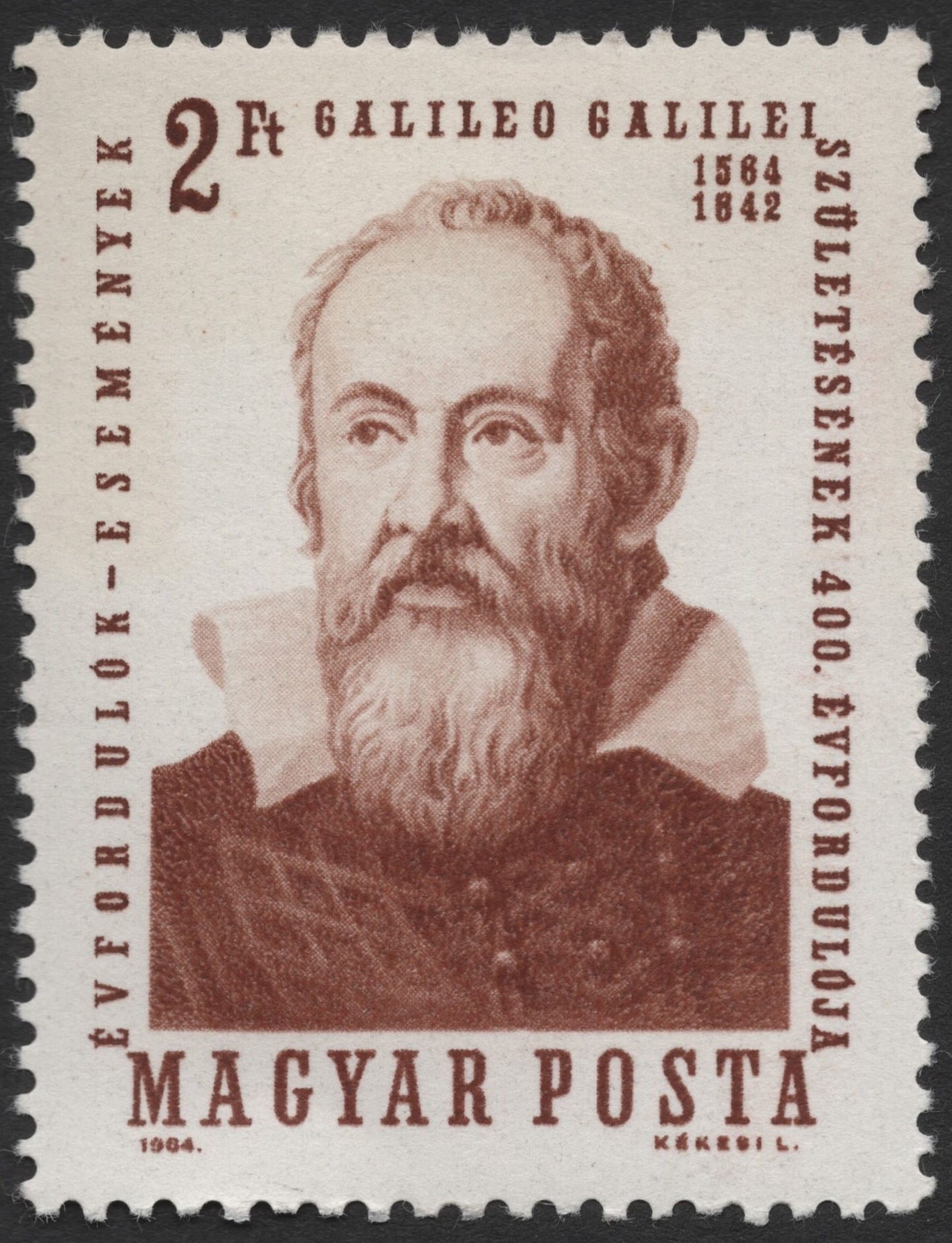 SCG1987 - Hungary 1964 – 400th Birth Anniversary of Galileo Galilei