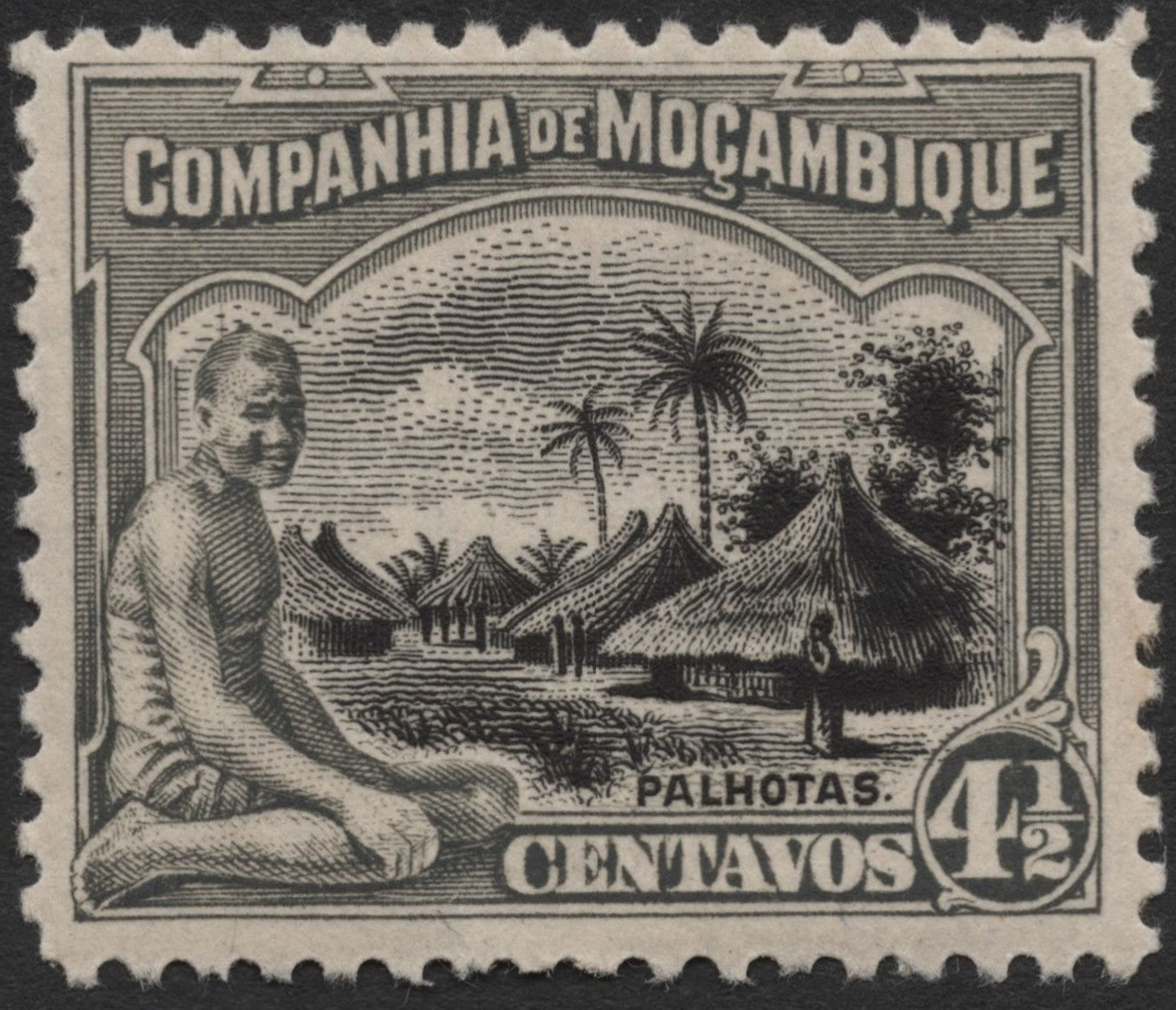 SCG2021 - 1910s Mozambique Company 4½c "Palhotas" Village Scene – Used