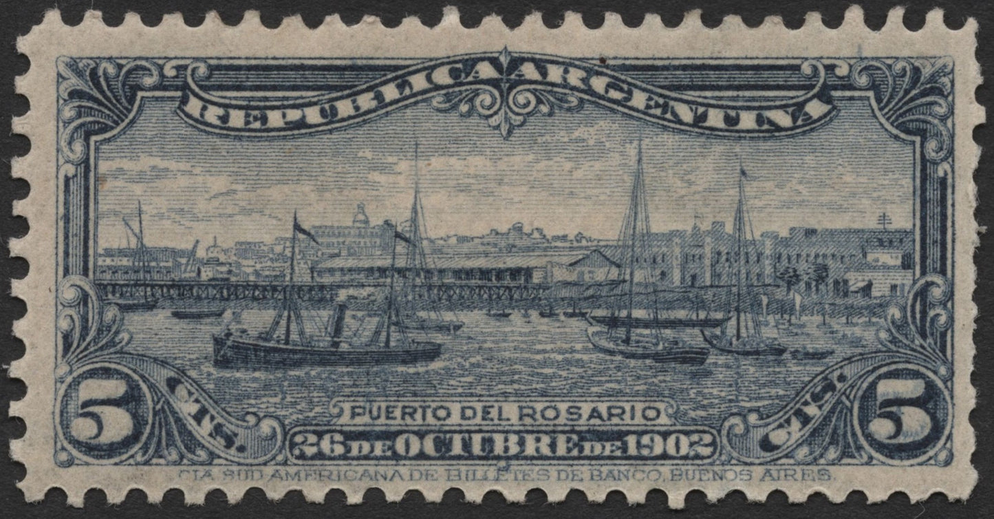 SCG2075 - 1902 Argentina 5c Puerto del Rosario Commemorative