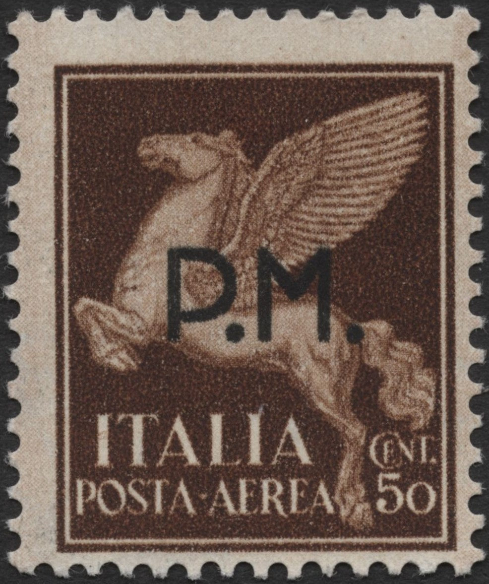 SCG2123 -  Italy 1944 Airmail Pegasus "P.M." Overprint – 50c