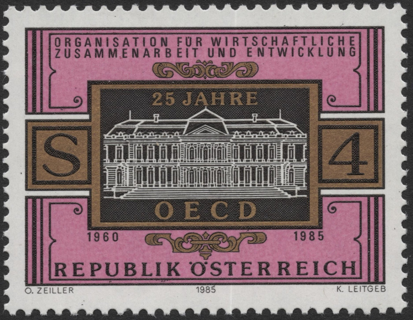 SCG2136 - Austria 1985 – 25 Years of OECD Commemorative Stamp