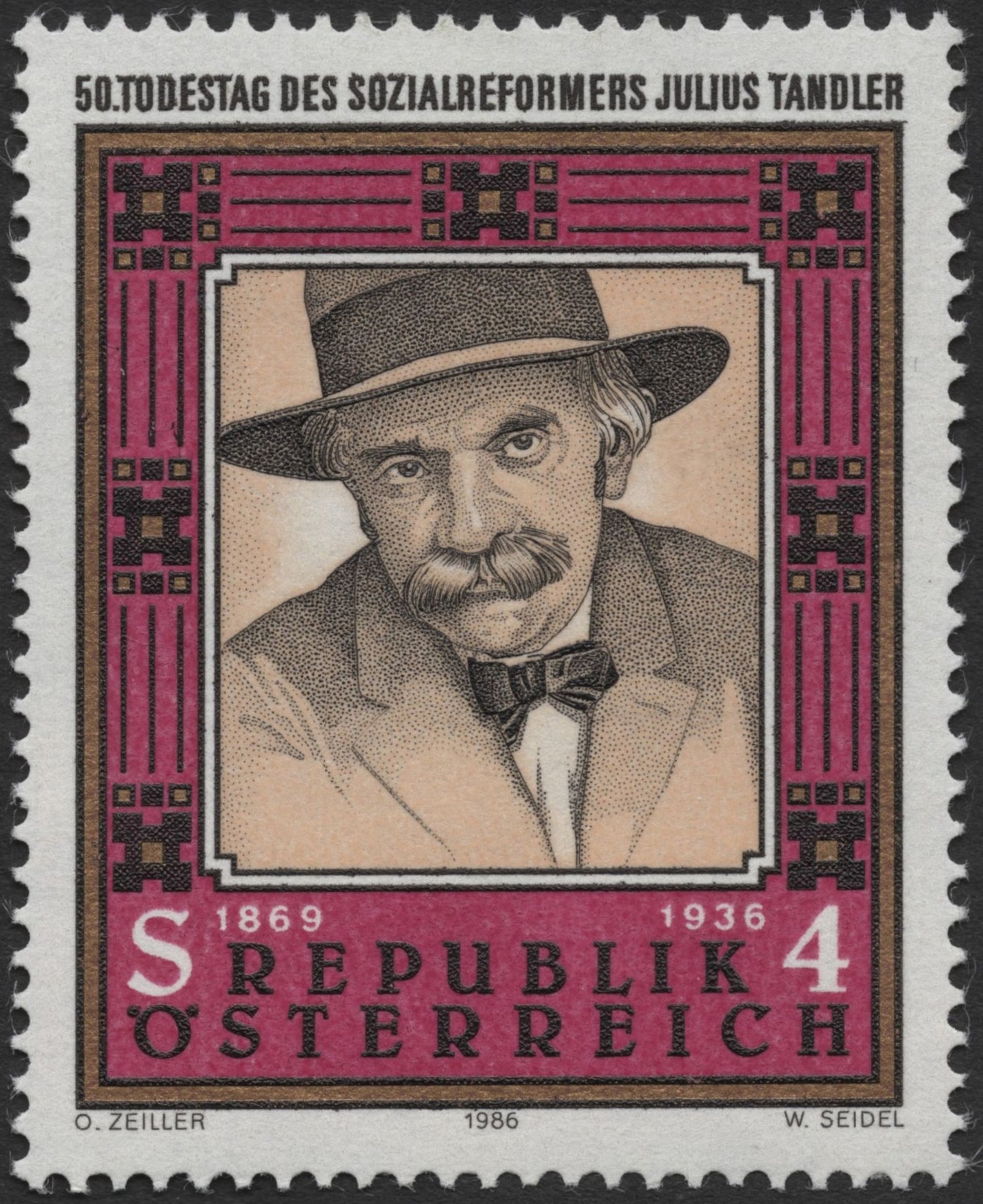 SCG2131 - Austria 1986 – Julius Tandler 50th Death Anniversary Stamp
