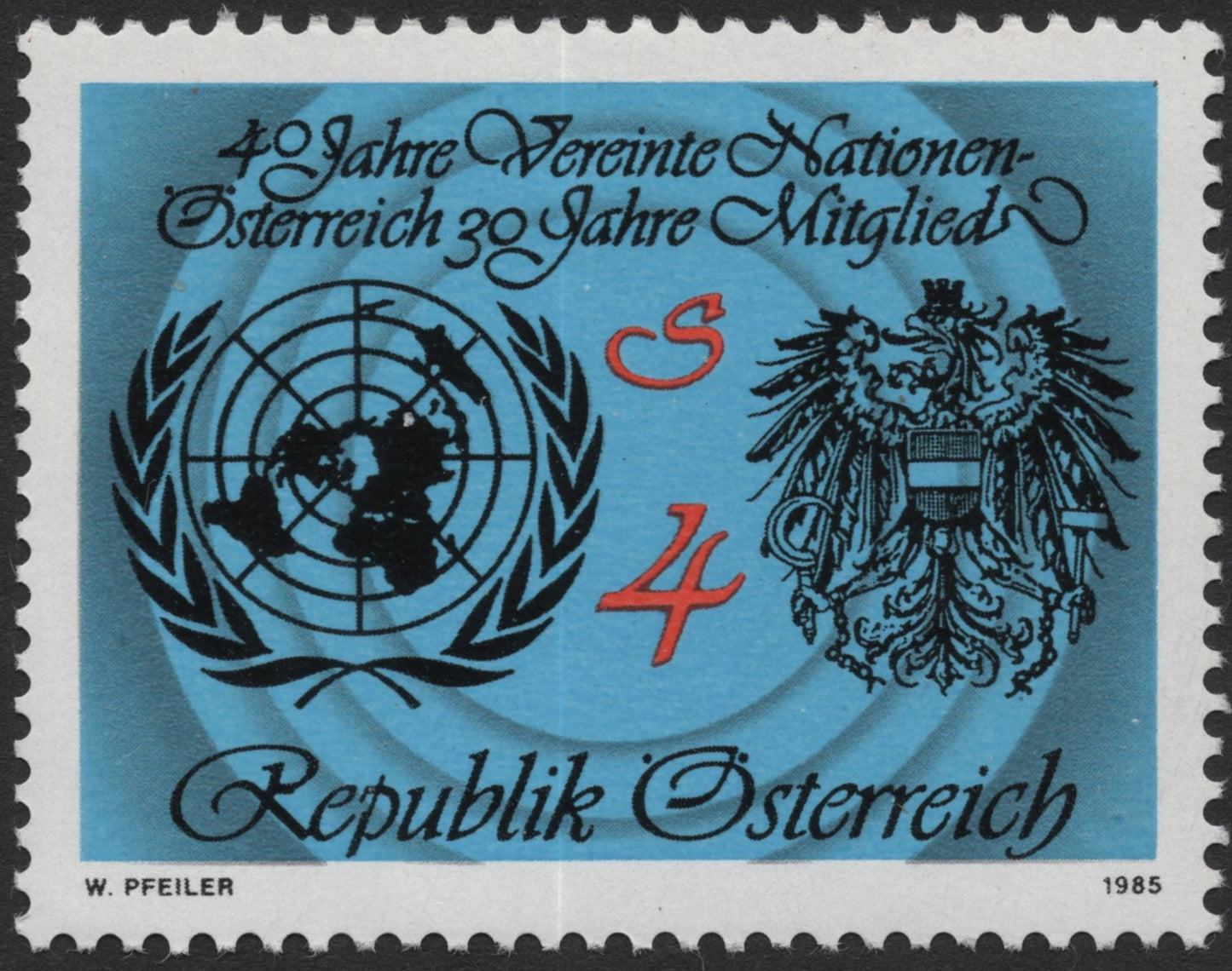 SCG2151 - Austria 1985 – 30 Years of UN Membership Commemorative Stamp