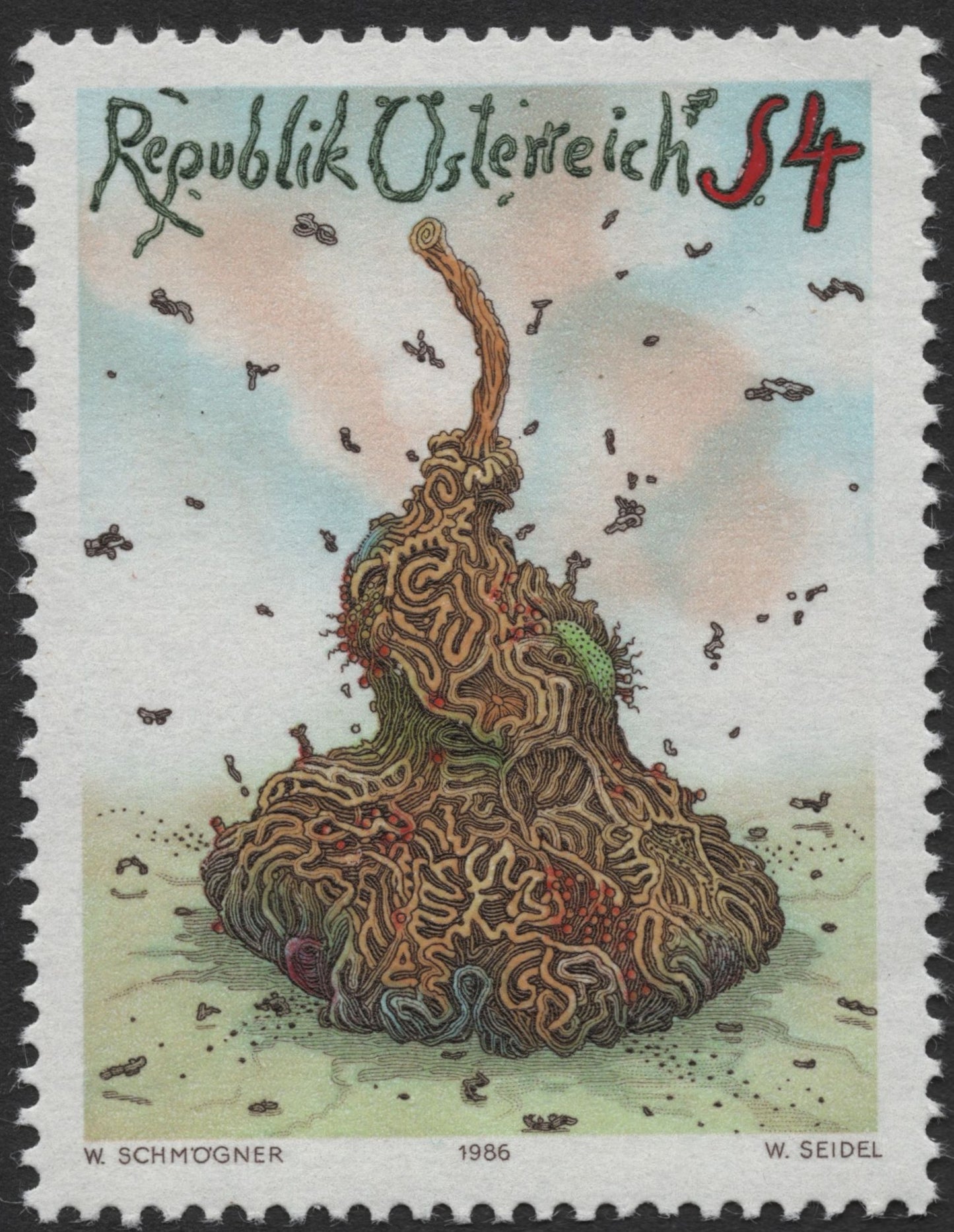 SCG2157 - Austria 1986 Friedensbaum Stamp by W. Schmoegner