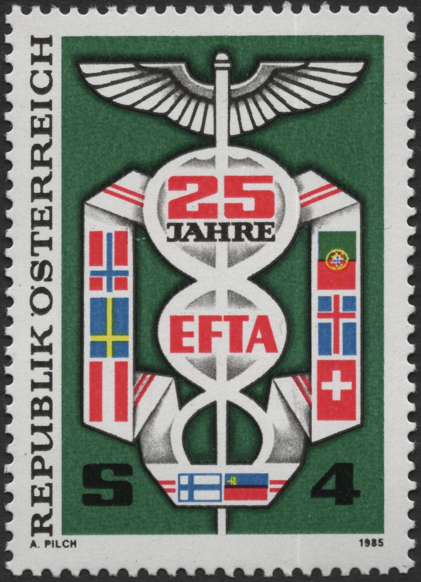 SCG2147 - Austria 1985 – 25 Years of EFTA Commemorative Stamp