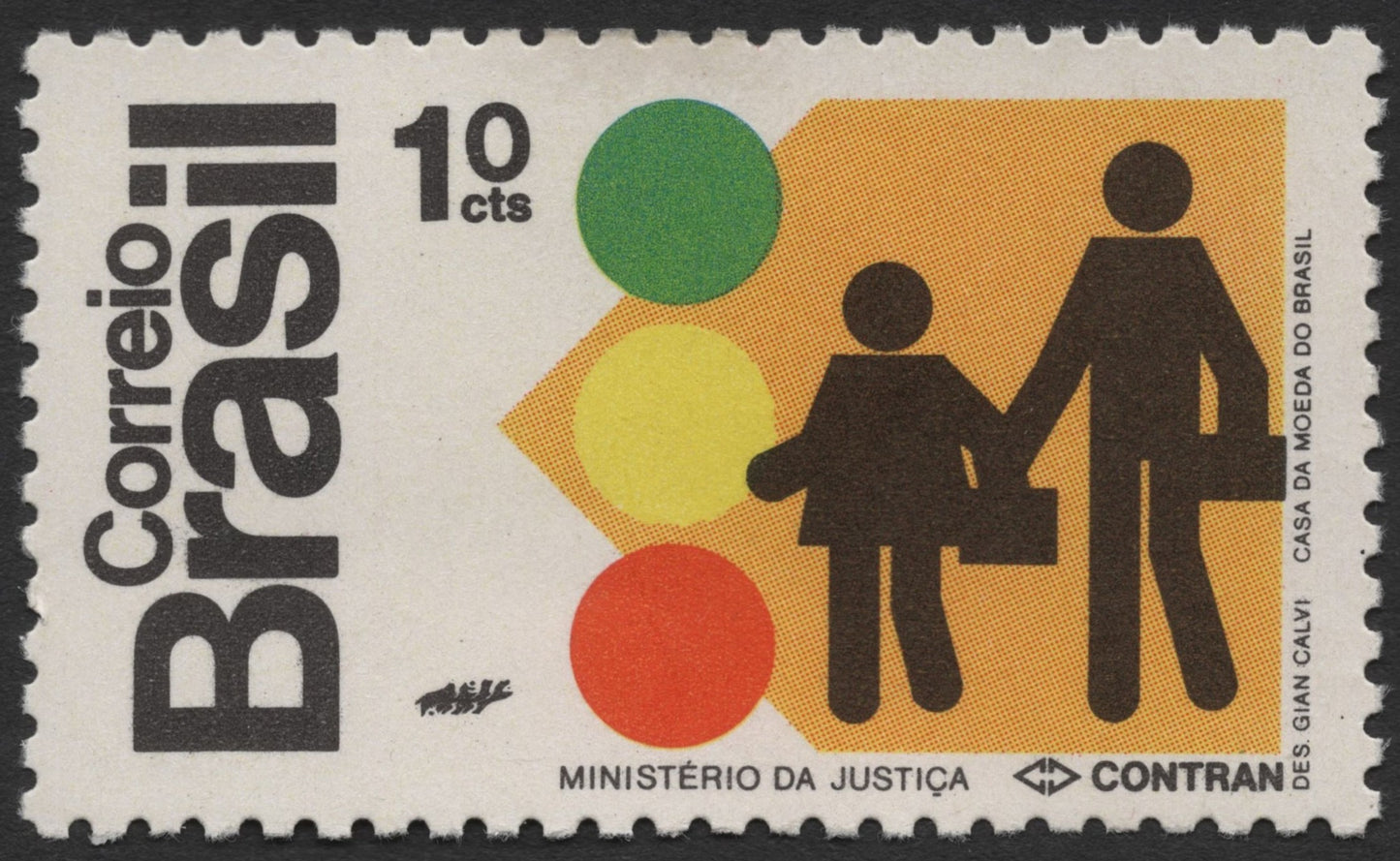 SCG2254 - Brazil 1980 Traffic Safety Stamp – Ministério da Justiça