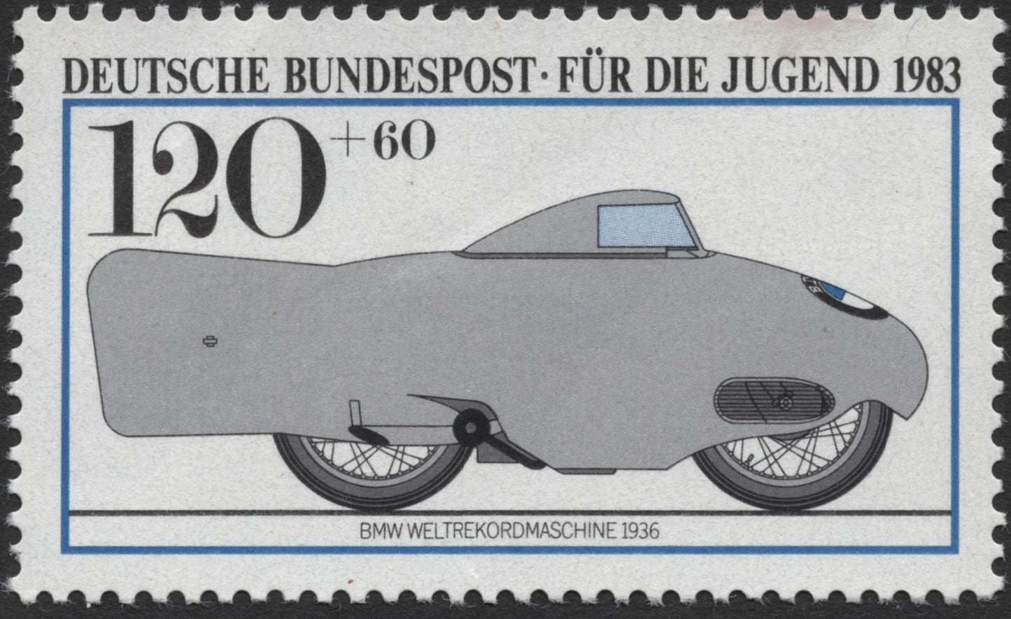SCG2244 - Germany 1983 BMW World Record Motorcycle Stamp