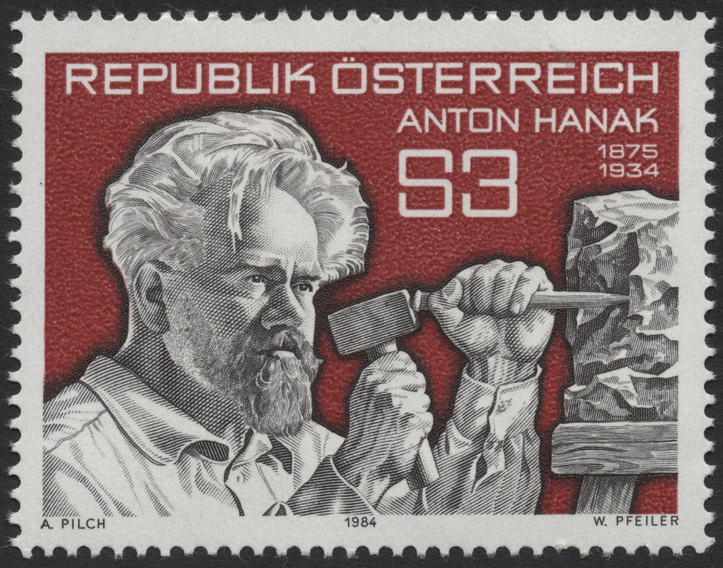SCG2263 - Austria 1984 Anton Hanak Commemorative Stamp