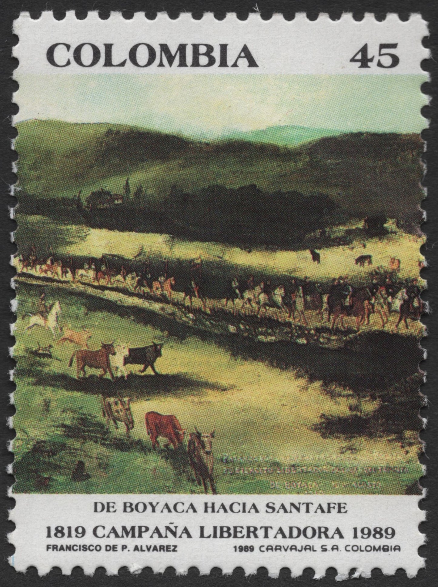 SCG2248 -  Colombia 1989 – 1819 Campaña Libertadora Commemorative Stamp