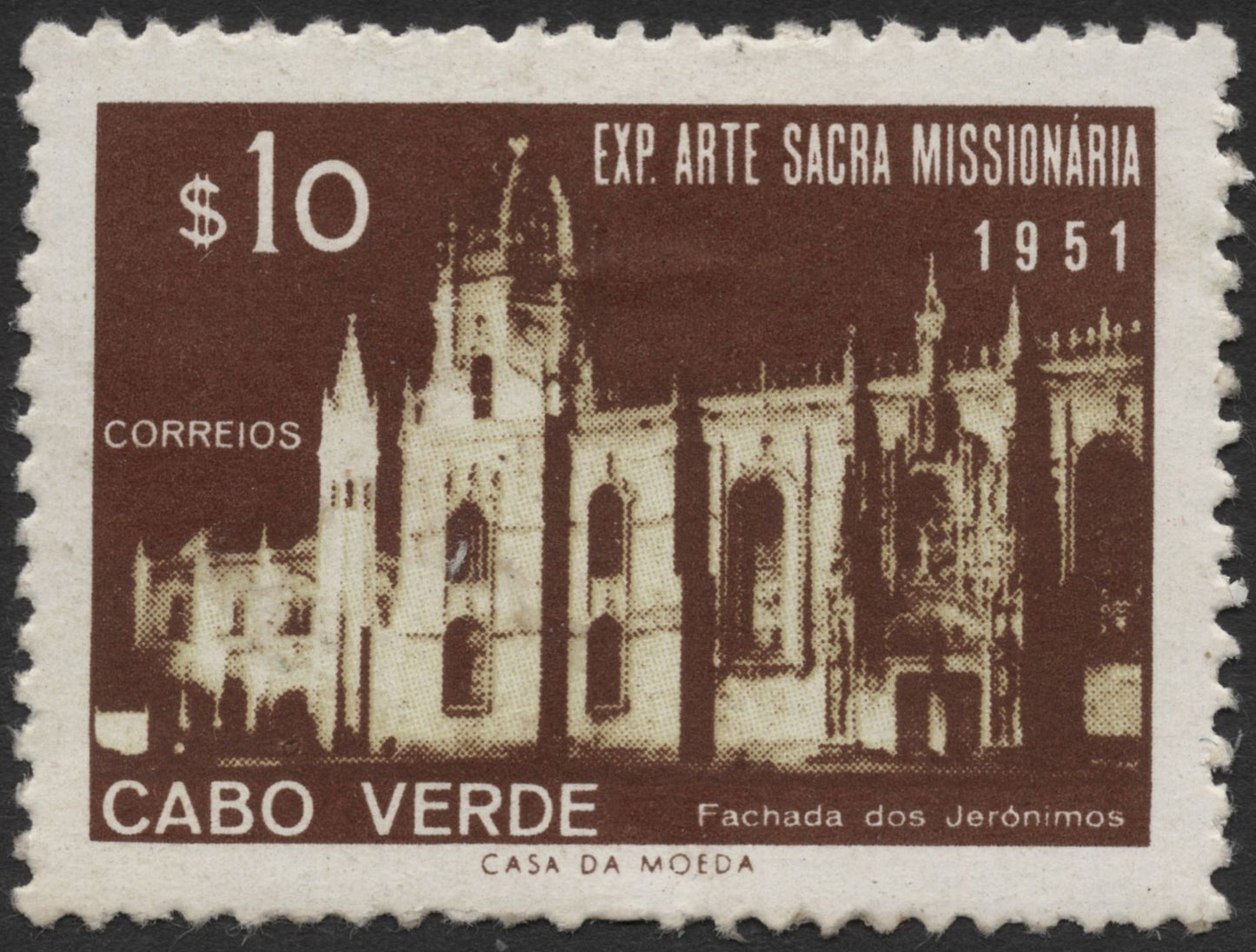 SCG2277 - Cabo Verde 1951 Sacred Art Missionary Exhibition Stamp