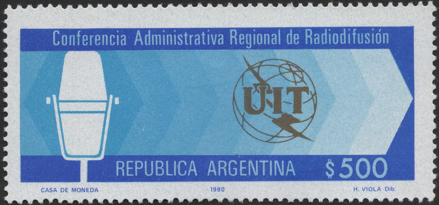 SCG2265 - Argentina 1980 Broadcasting Conference Stamp – UIT $500