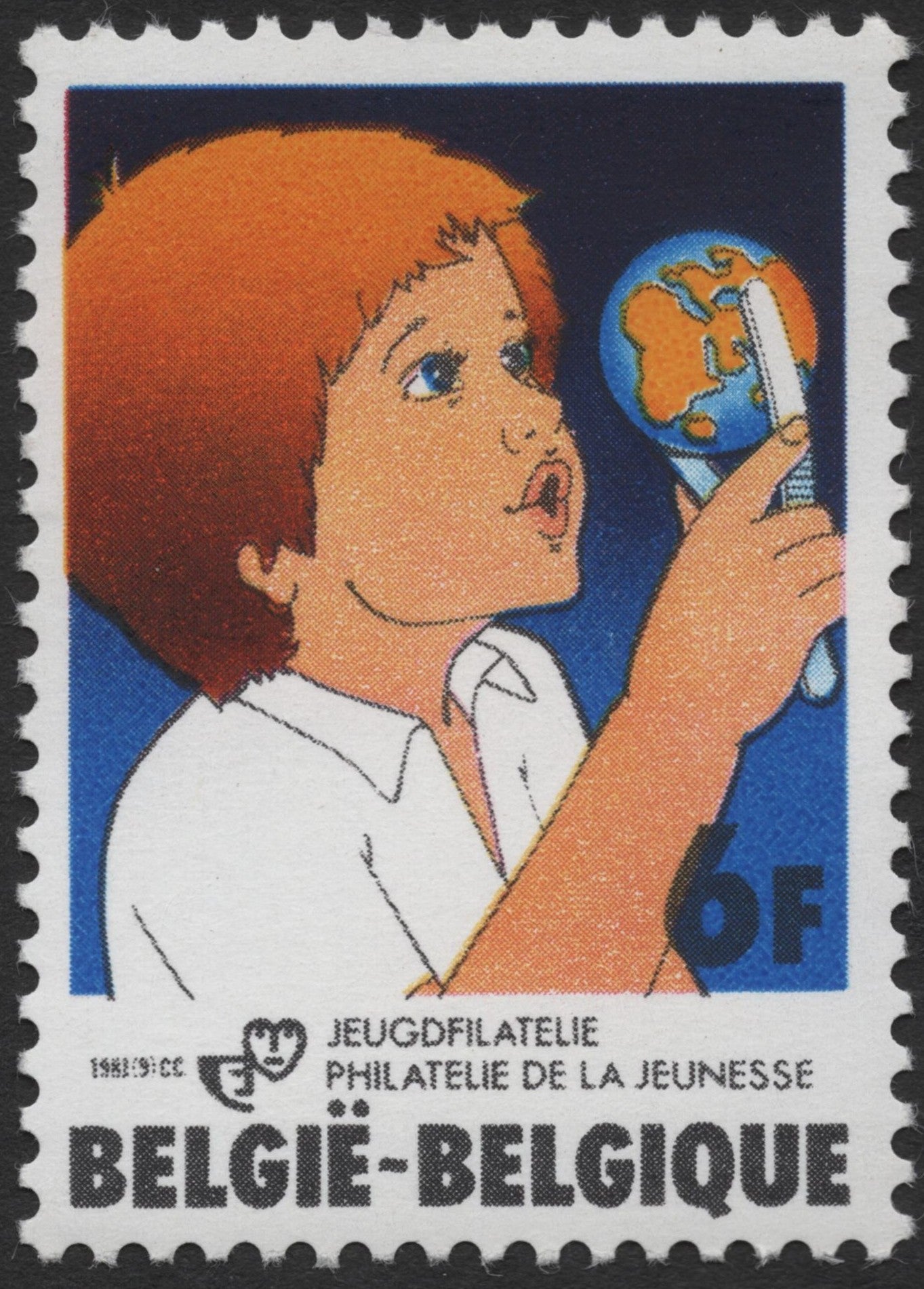 SCG2298 - Belgium 1981 Youth Philately – Child with Globe