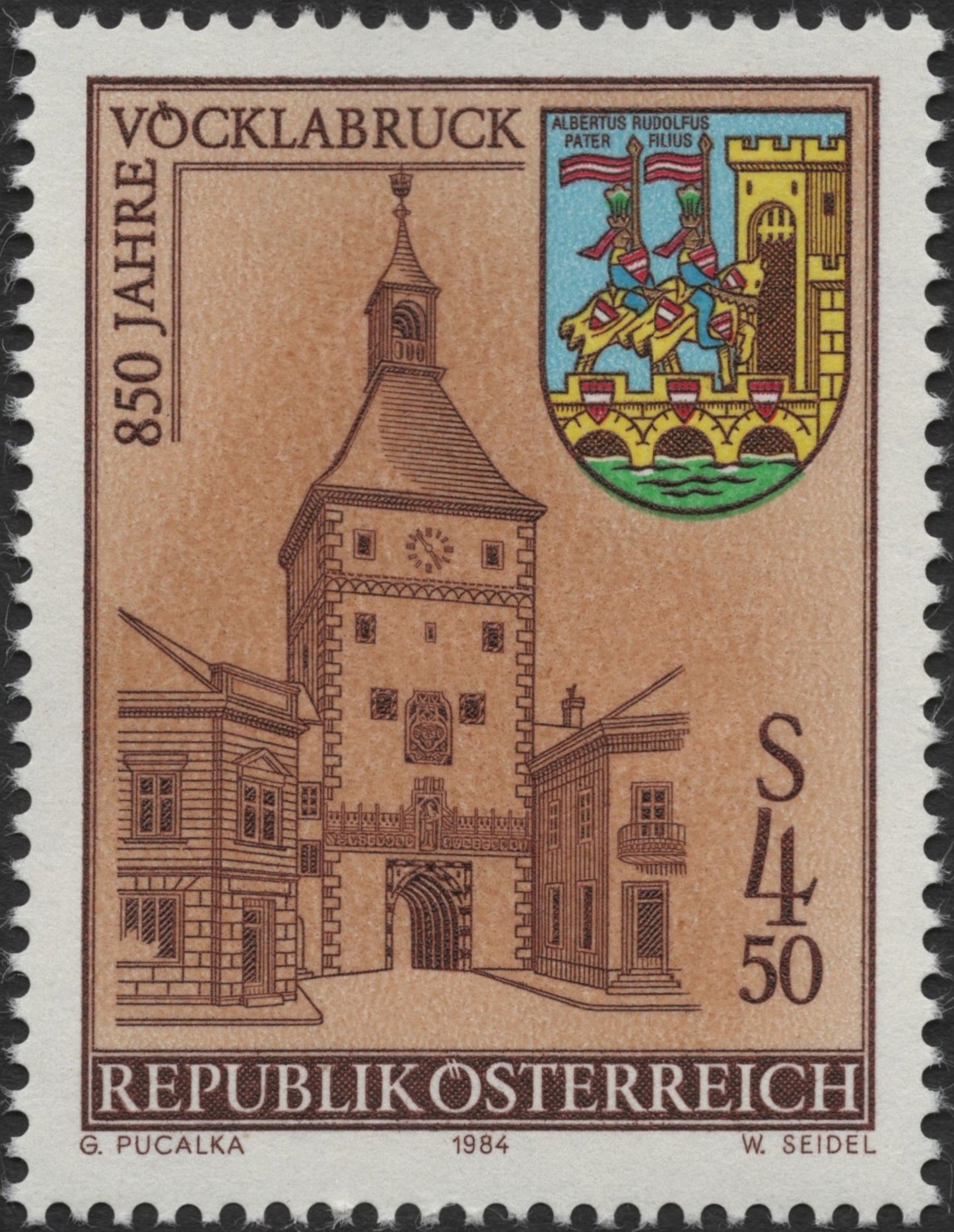 SCG2348 - Austria 1984 – 850 Years of Vöcklabruck Commemorative Stamp
