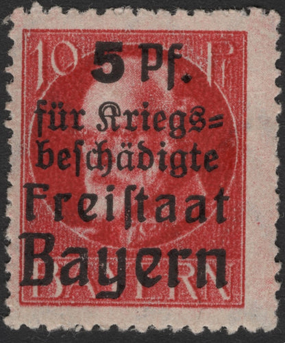SCG2369 - 1919 Bavaria "Freistaat Bayern" & "Volksstaat Bayern" Overprint Set