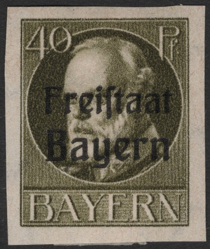 SCG2369 - 1919 Bavaria "Freistaat Bayern" & "Volksstaat Bayern" Overprint Set