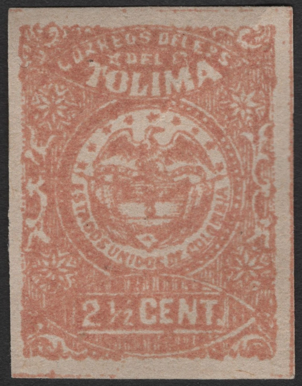 SCG2361 - Tolima, Colombia – 1887 Departmental Issues (1 Cent & 2½ Centavos)