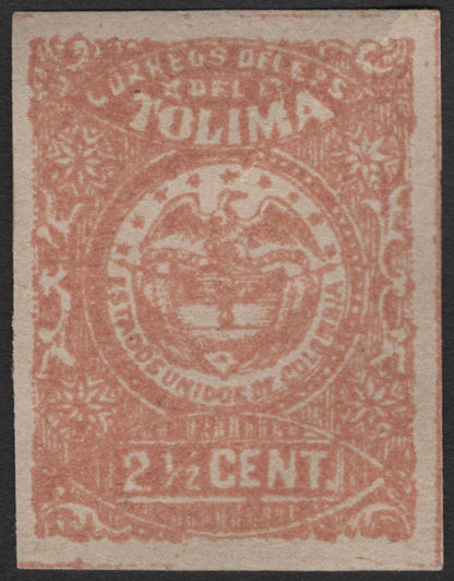 SCG2361 - Tolima, Colombia – 1887 Departmental Issues (1 Cent & 2½ Centavos)