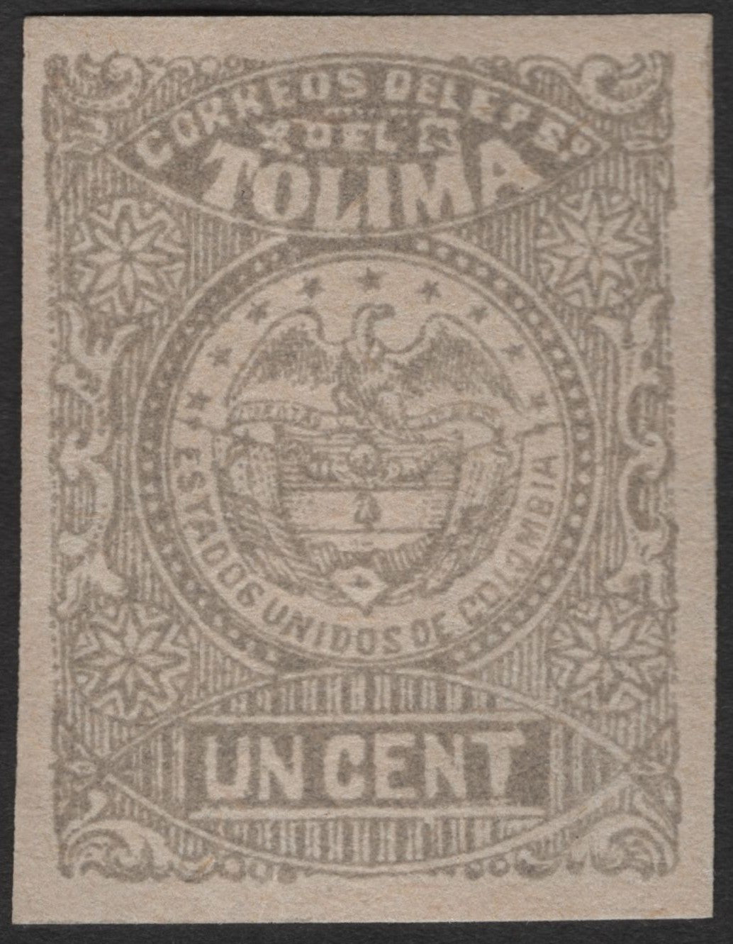 SCG2361 - Tolima, Colombia – 1887 Departmental Issues (1 Cent & 2½ Centavos)