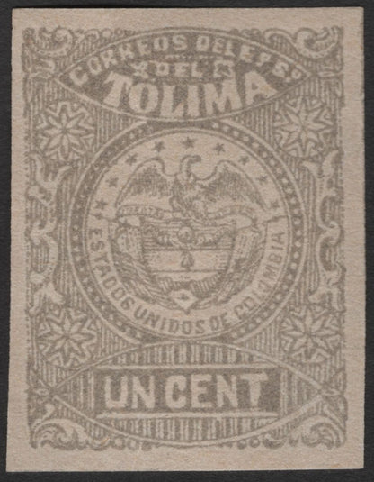 SCG2361 - Tolima, Colombia – 1887 Departmental Issues (1 Cent & 2½ Centavos)