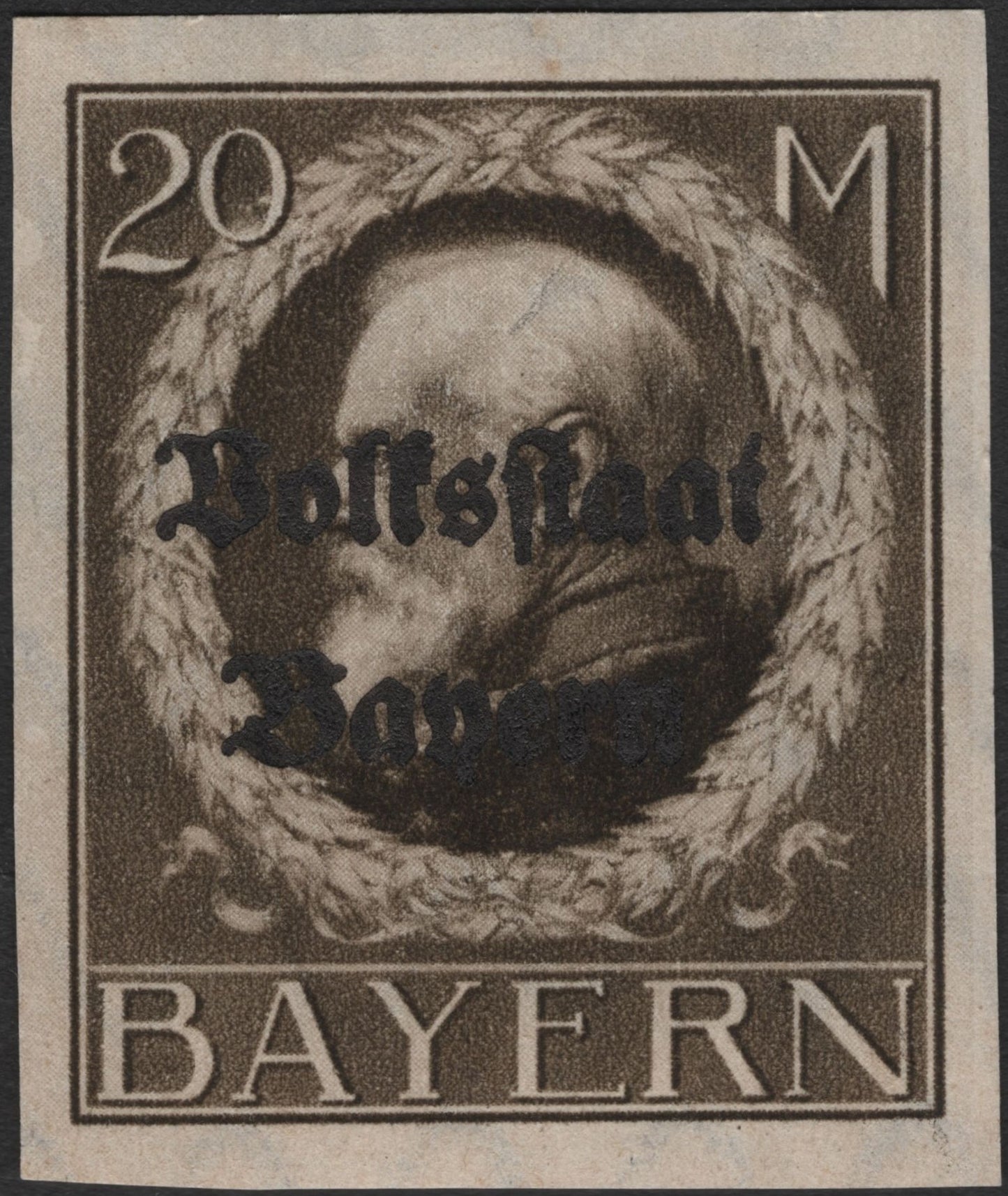 SCG2367 - 1919 Bavaria "Volksstaat Bayern" Overprint Set – 5M, 10M, 20M