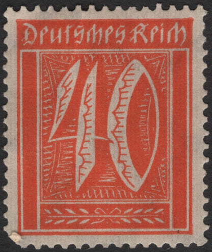 SCG2366 - Germany 1920s Inflation-Era Numeral Stamps – 5, 40 & 50 Pfennig