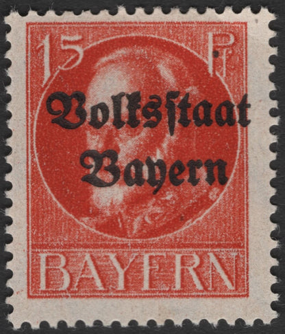 SCG2364 - 1919 Bavaria “Volksstaat Bayern” Overprint Set (3 Values)