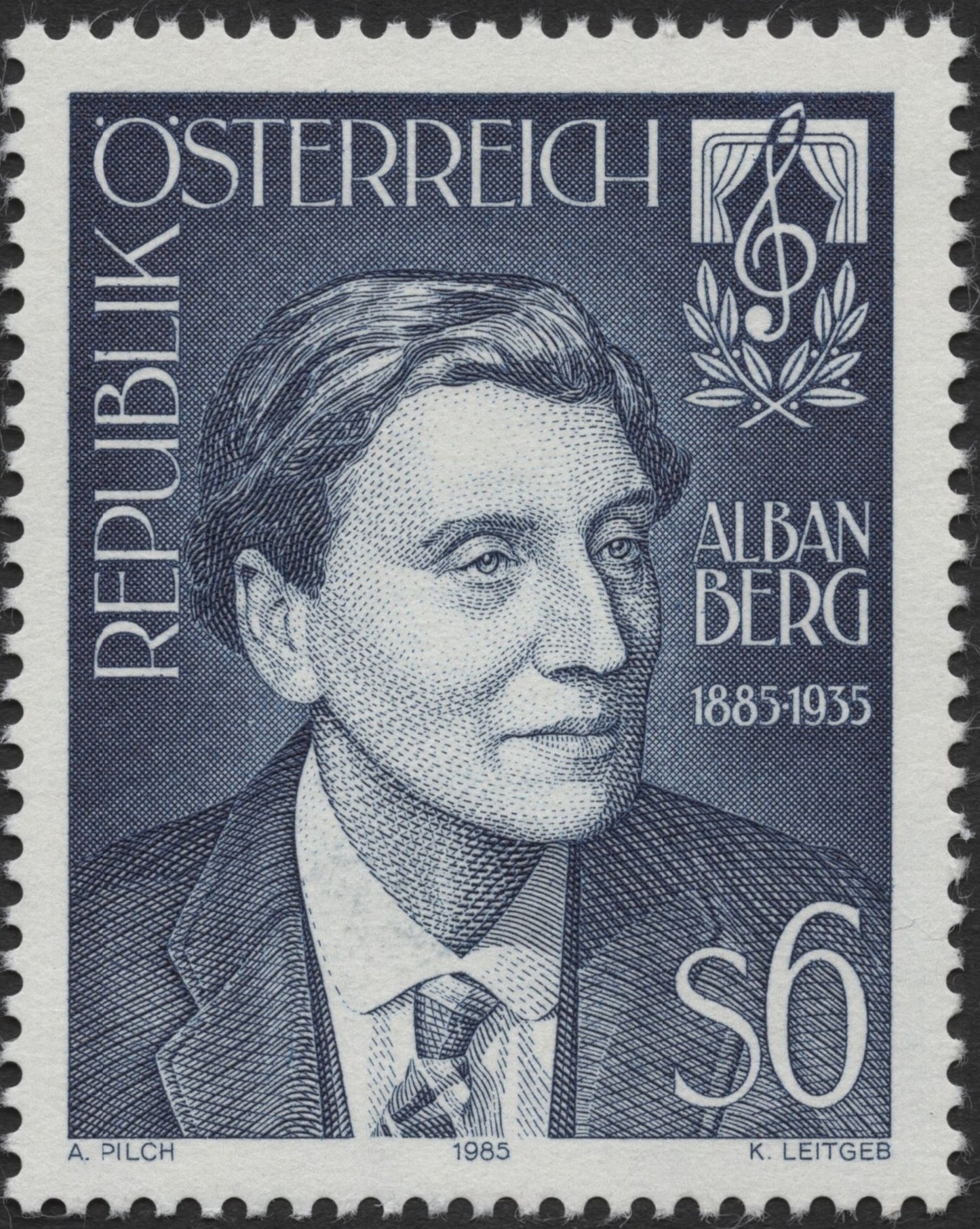 SCG2349 - Austria 1985 Alban Berg Commemorative Stamp