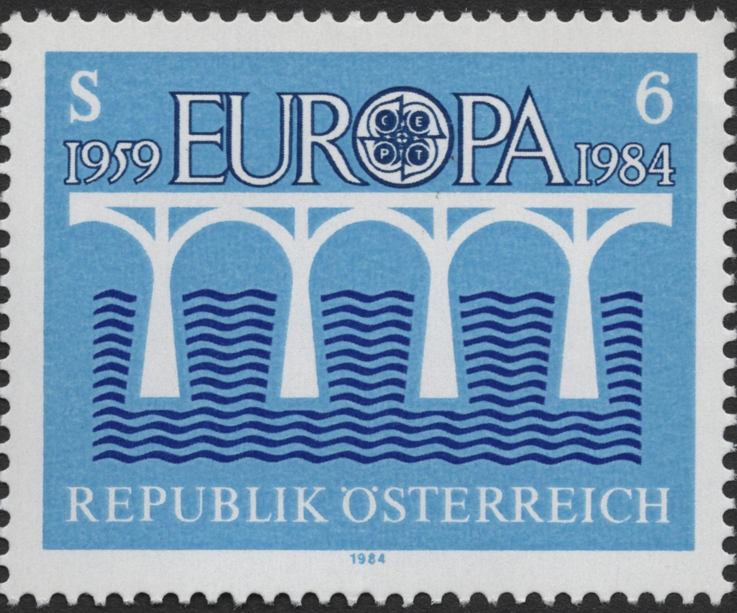 SCG2355 - Austria 1984 Europa CEPT Stamp – 25th Anniversary