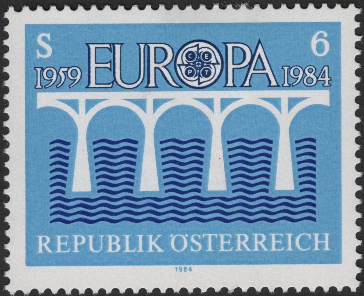 SCG2324 - Austria 1984 Europa CEPT Stamp – 25th Anniversary