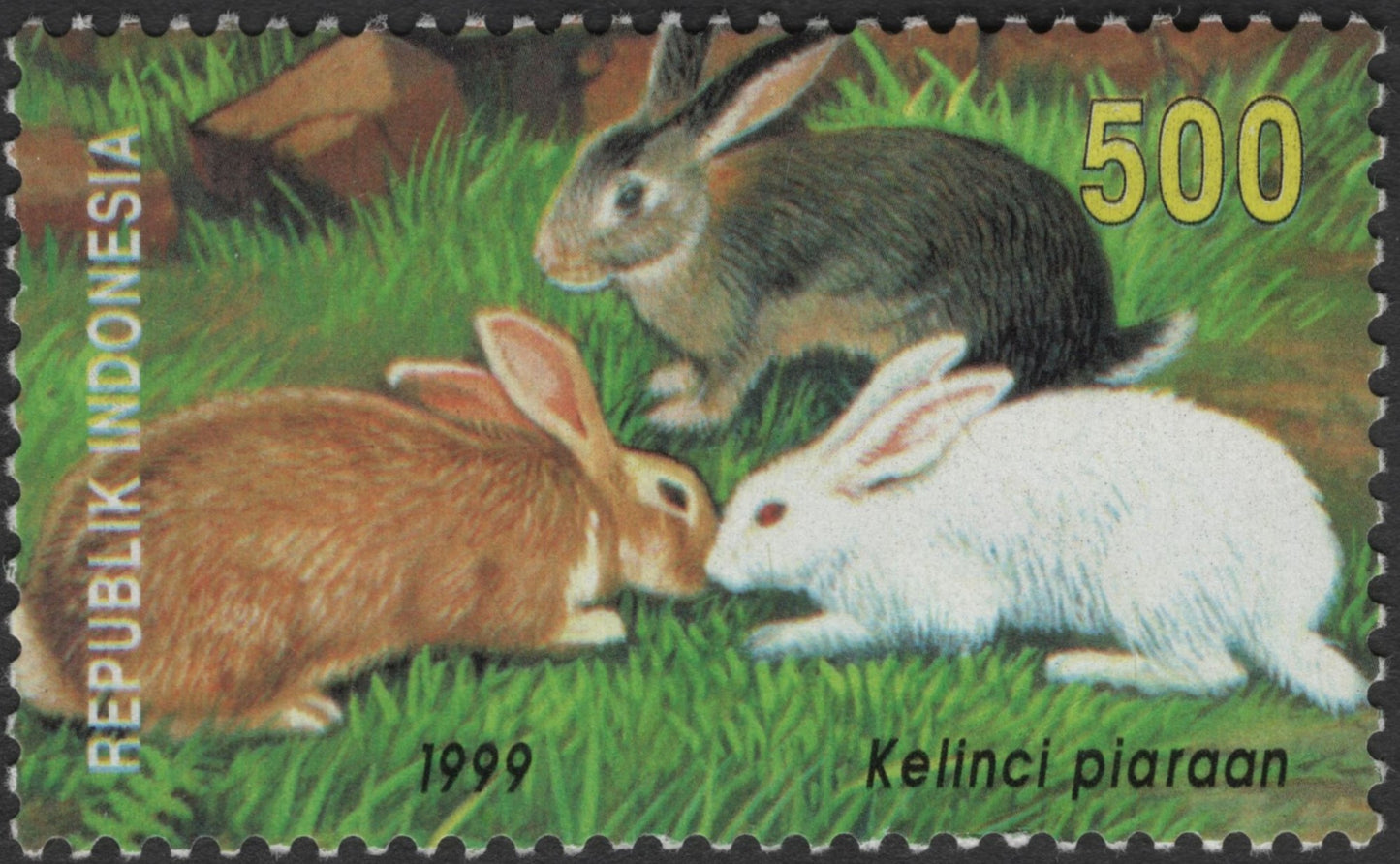 SCG2377 - 1999 Indonesia "Kelinci Piaraan" Pet Rabbits Stamp