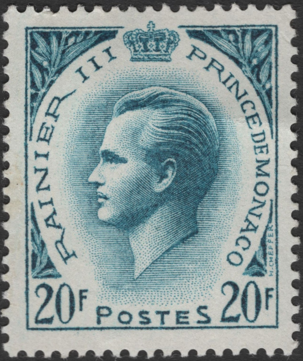 SCG2421 - Monaco 20 Francs Rainier III Definitive Stamp
