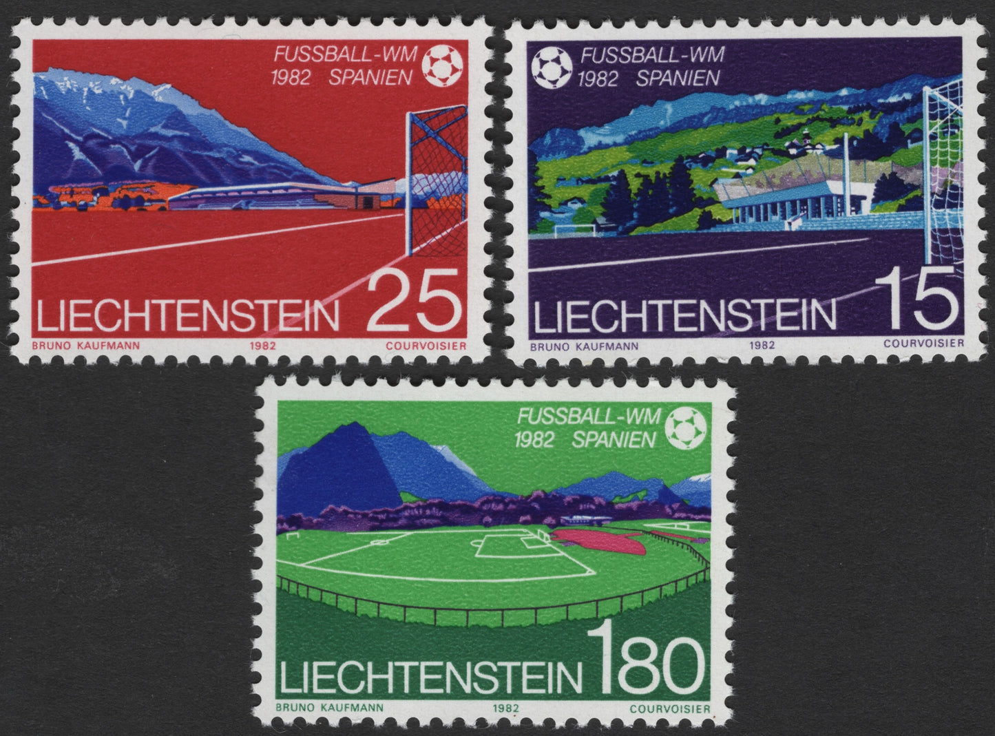 SCG2425 - Liechtenstein 1982 Football World Cup Spain Stamp Set