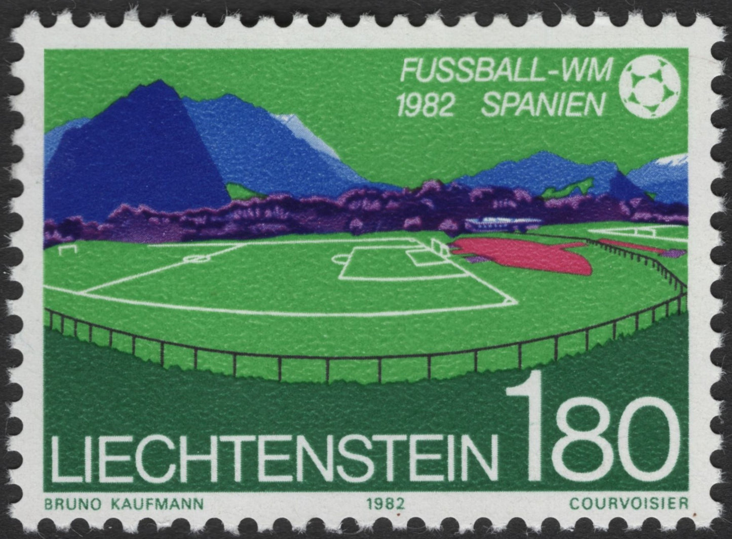 SCG2425 - Liechtenstein 1982 Football World Cup Spain Stamp Set