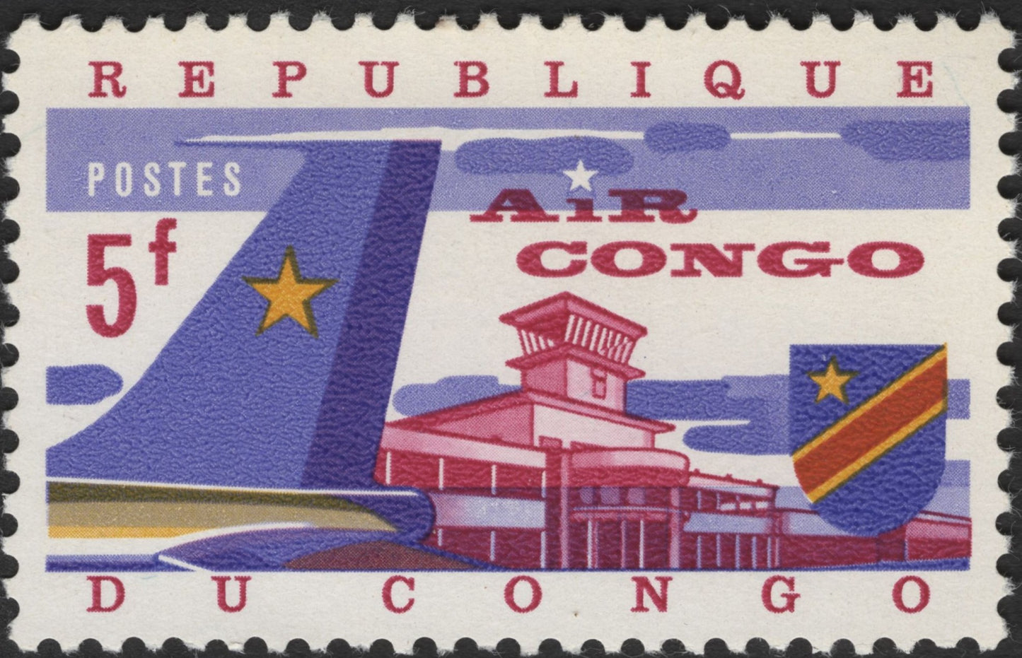 SCG2426 - Congo 1960s Air Congo Airport Airmail Set