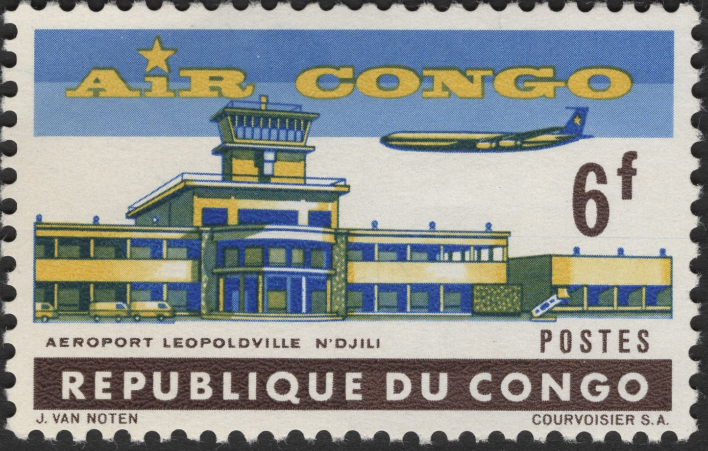 SCG2426 - Congo 1960s Air Congo Airport Airmail Set