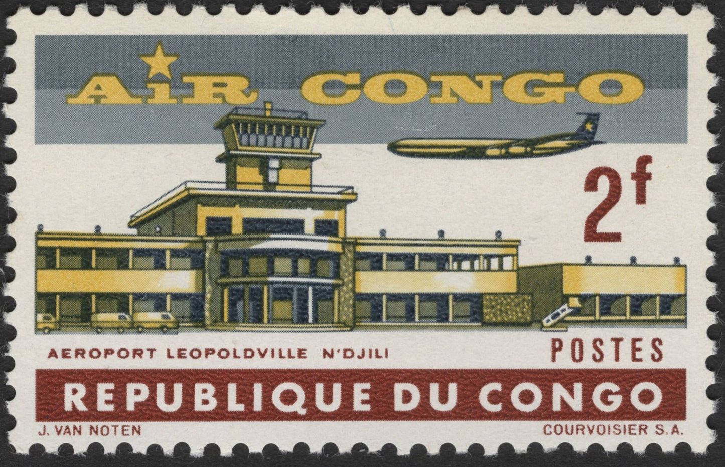 SCG2426 - Congo 1960s Air Congo Airport Airmail Set