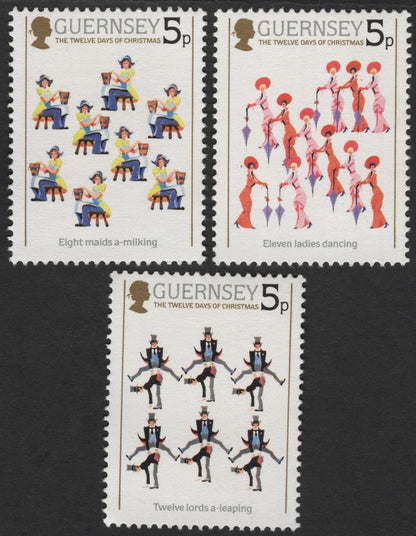 SCG2432 - Guernsey 1984 "Twelve Days of Christmas" – 5p Stamps (Set of 3)