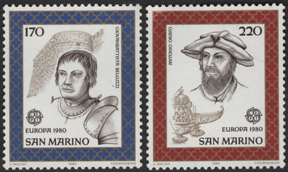 SCG2429 - San Marino 1980 Europa CEPT – Giovanbattista Belluzzi & Antonio Orafo