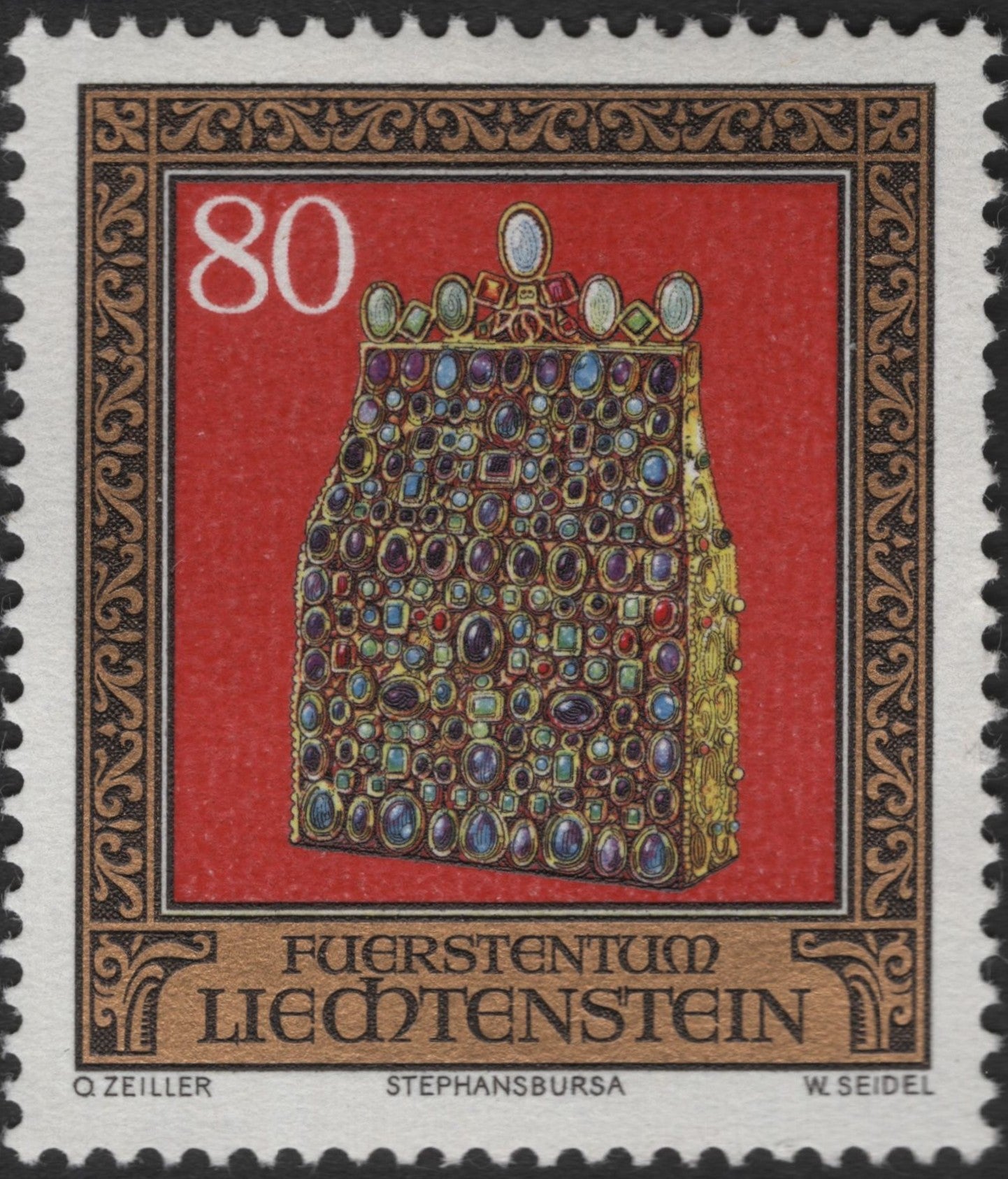 SCG2479 - 1980 Liechtenstein “Stephansbursa” Stamp – 80 Rp