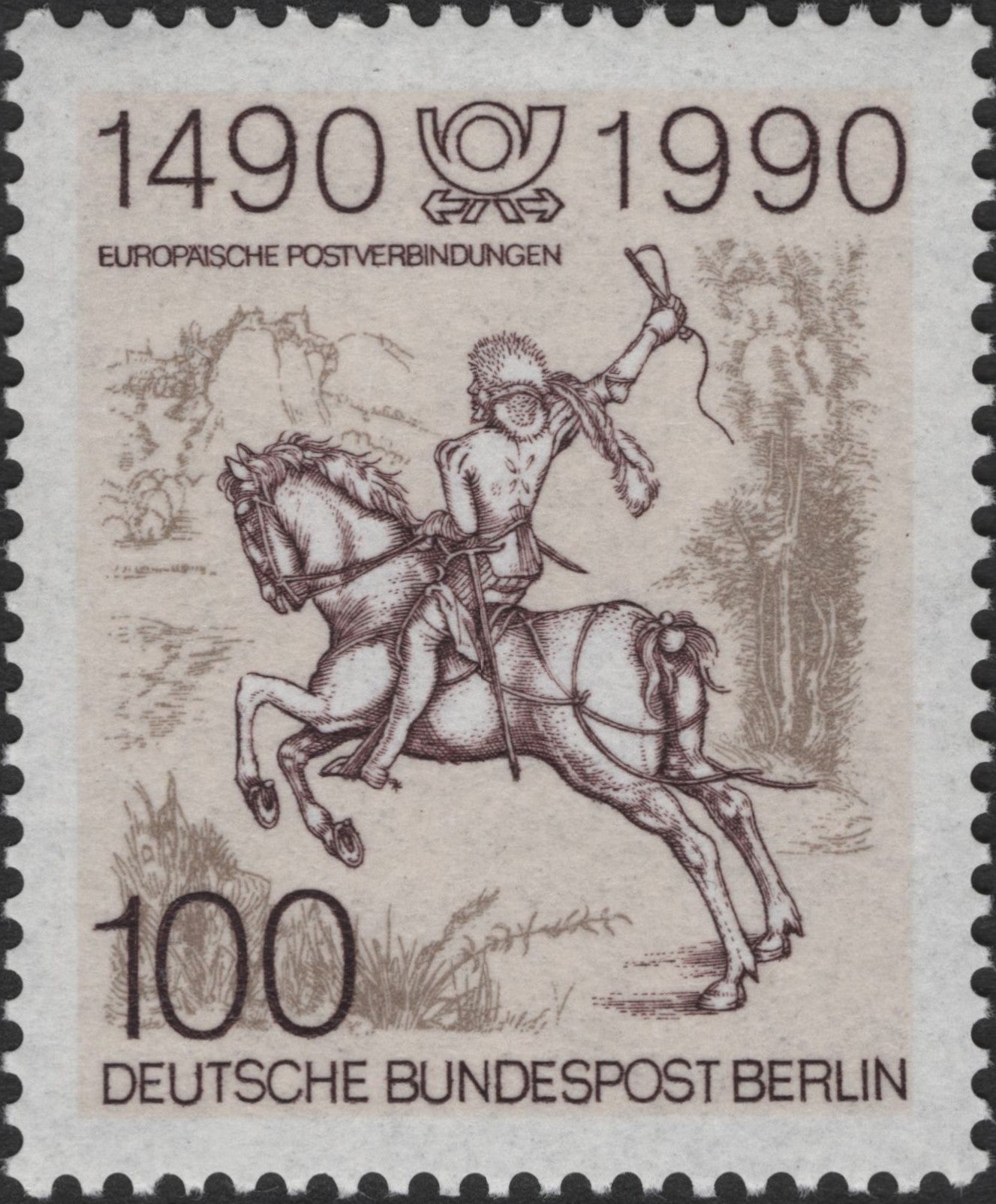 SCG2453 - Germany 1990 European Postal Connections 500th Anniversary Stamp