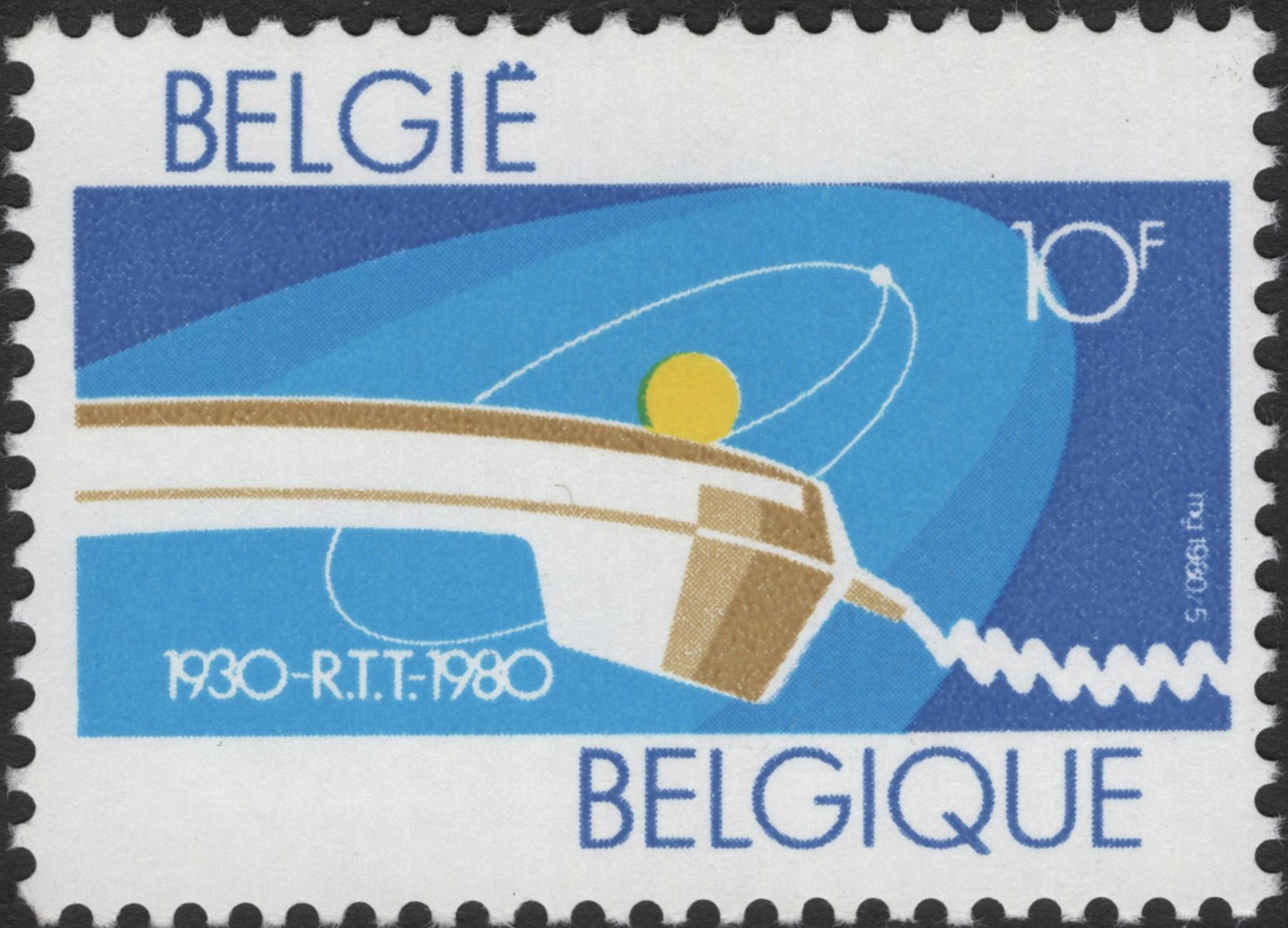 SCG2461 - Belgium 1980 R.T.T. 50th Anniversary Stamp