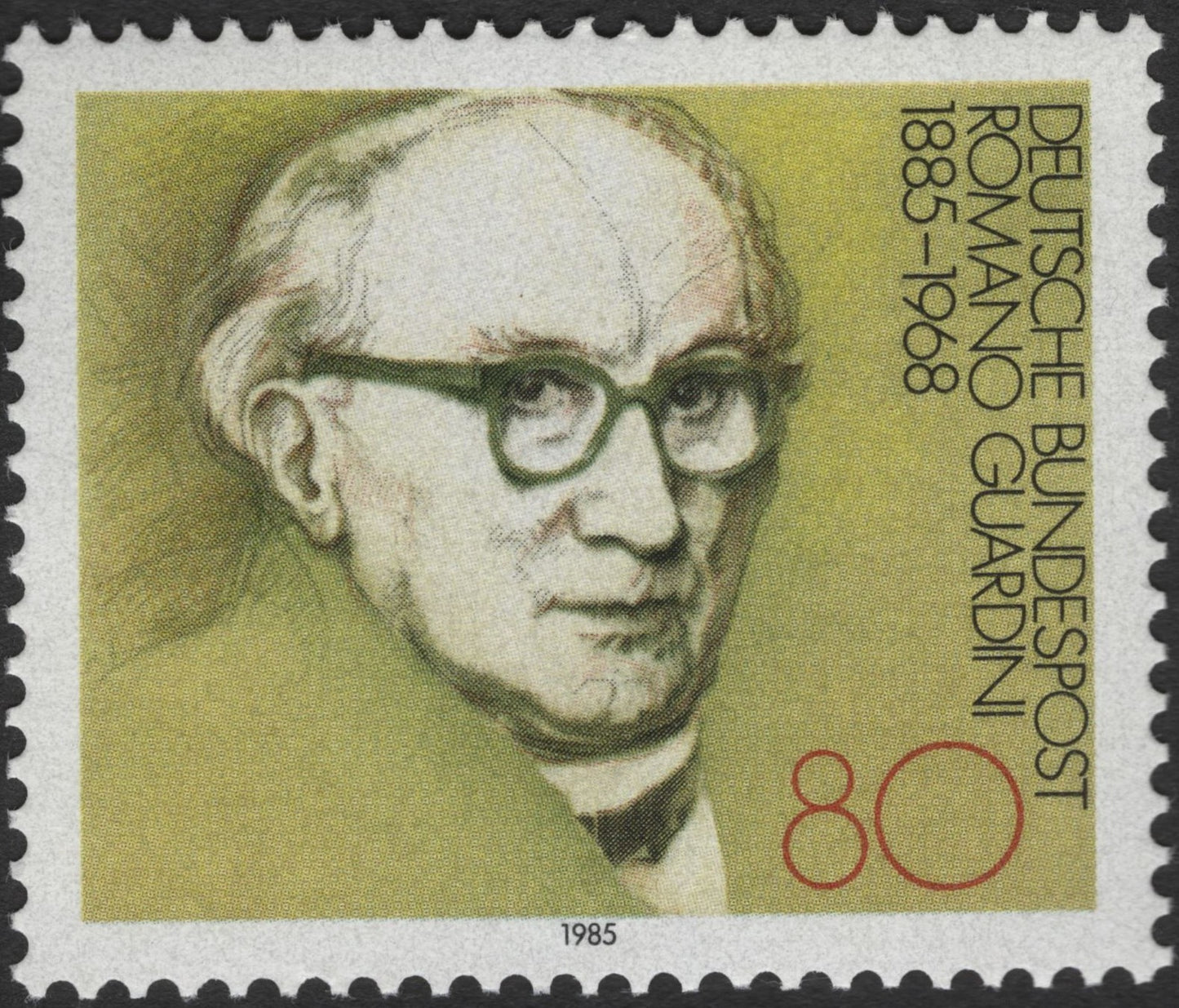 SCG2447 - Germany 1985 Romano Guardini 80 Pfennig Stamp