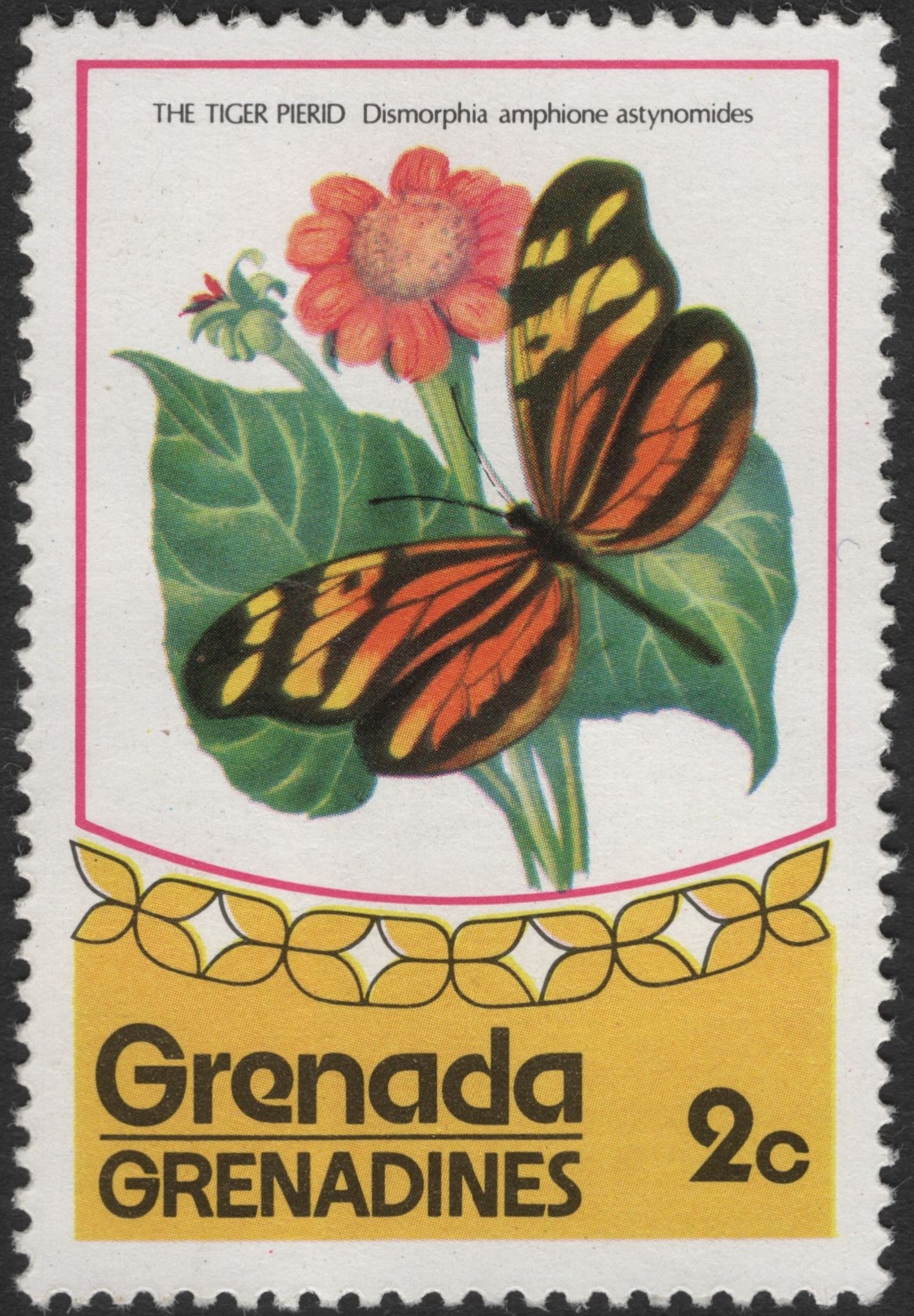 SCG2497 - Grenada Grenadines 2c Butterfly Stamp – Tiger Pierid