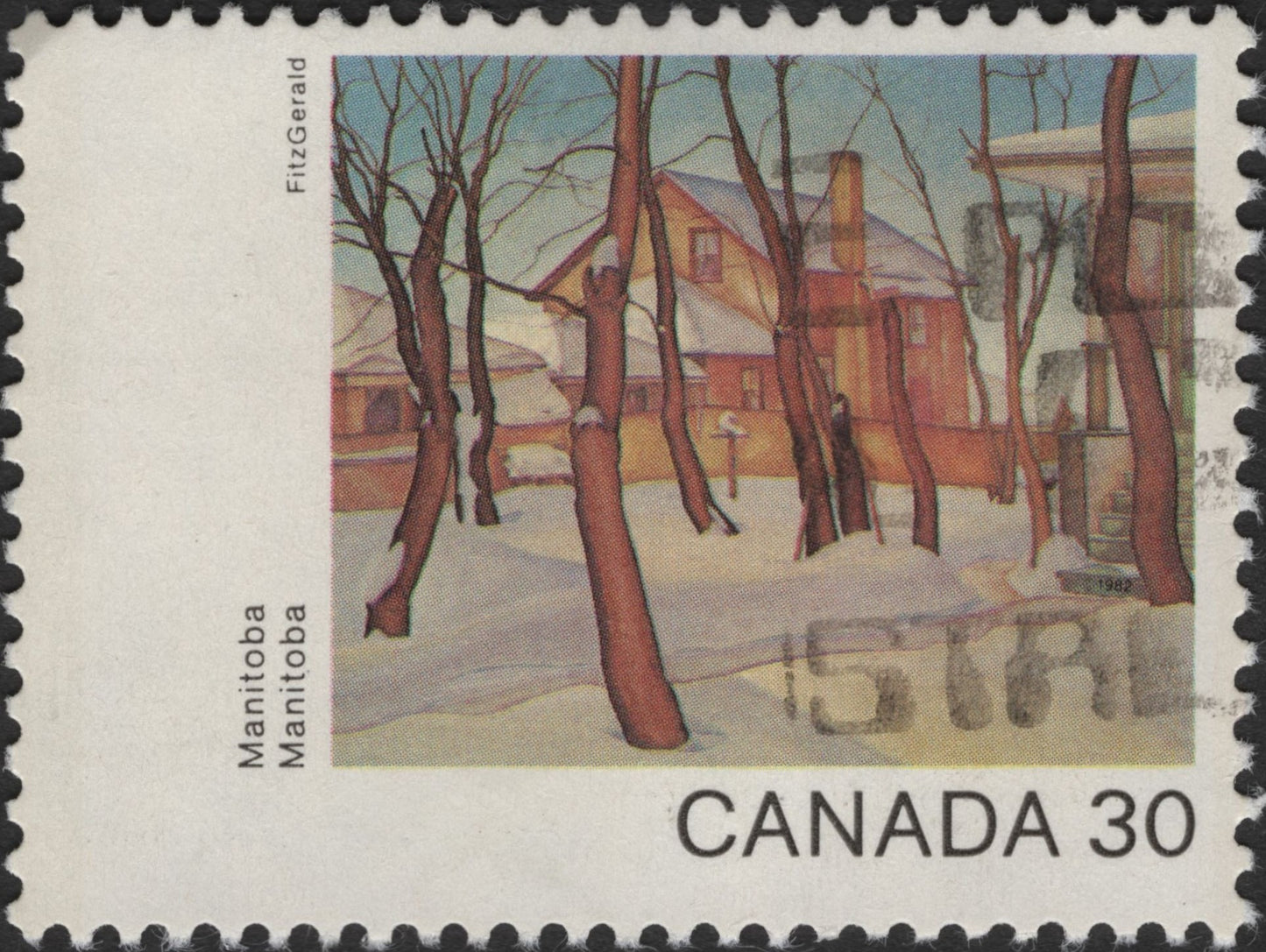 SCG2540 - Canada 1982 Manitoba Winter Scene by FitzGerald – 30¢ Stamp