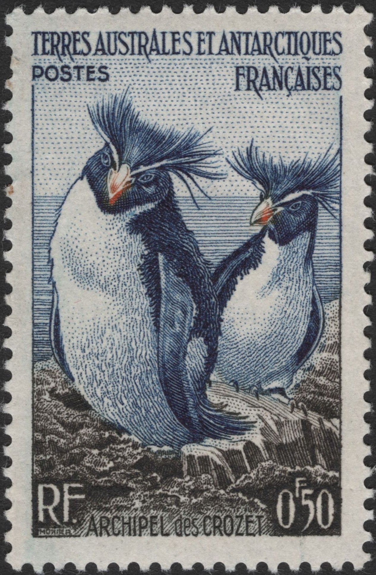 SCG2543 - 1960s TAAF Archipel des Crozet Penguin Stamp