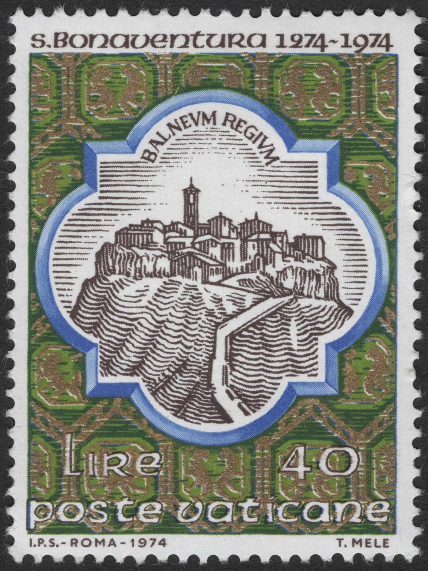 SCG2546 - Vatican City 1974 – St. Bonaventure 700th Anniversary