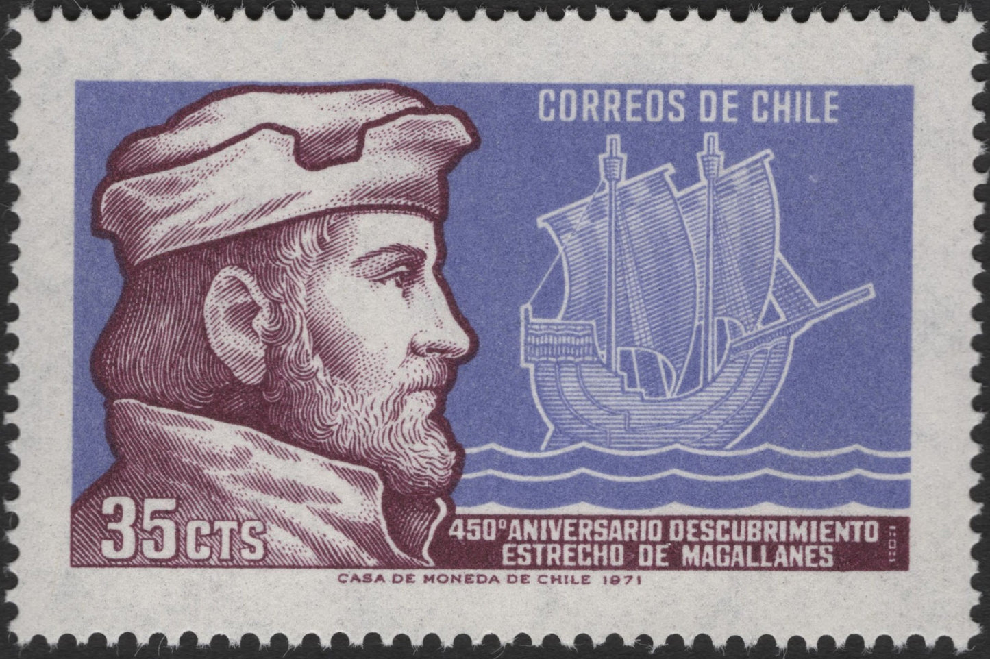SCG2562 - Chile 1971 – 450th Anniversary of the Discovery of the Strait of Magellan