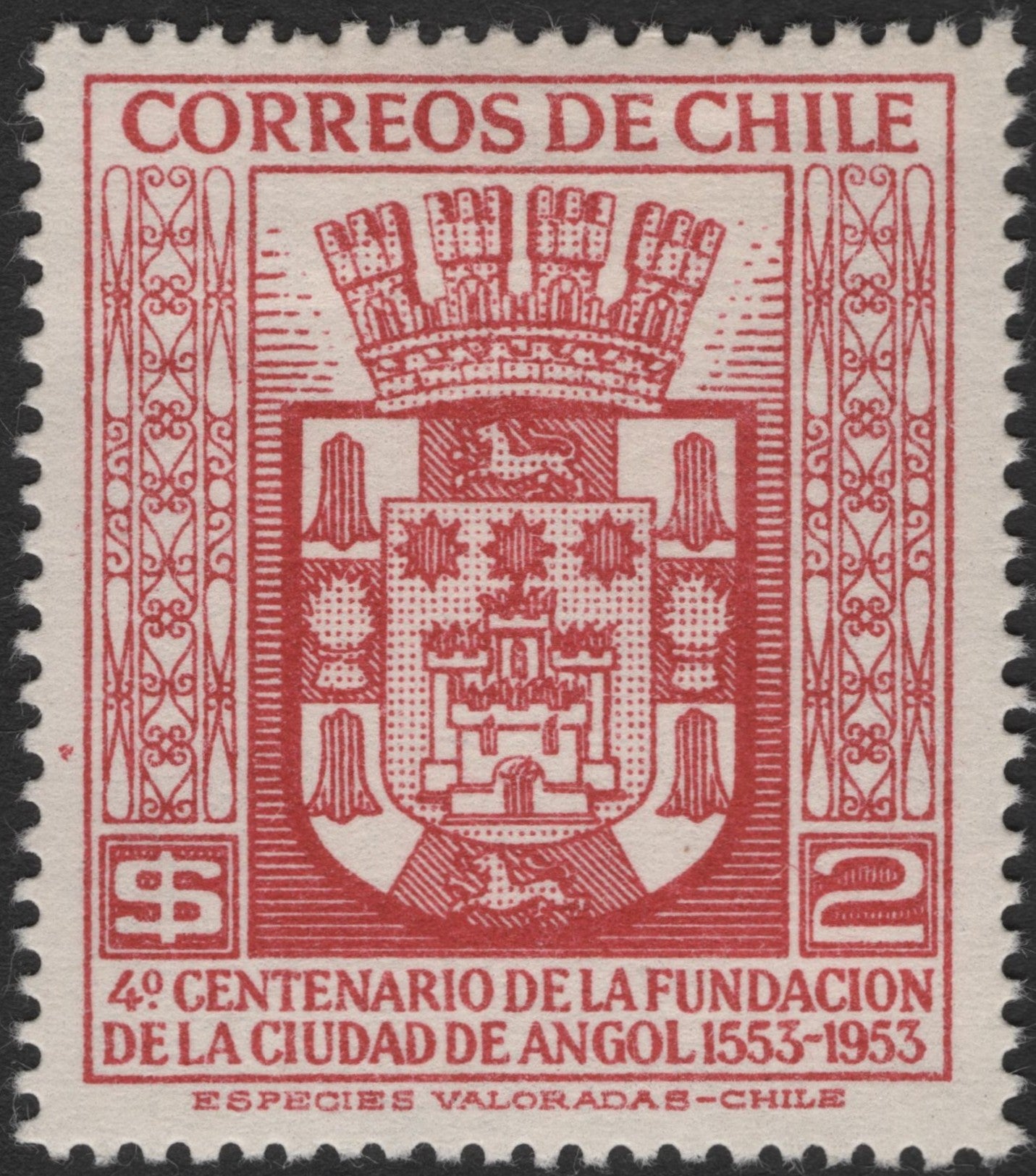 SCG2565 - Chile 1953 – 4th Centenary of the Founding of Angol